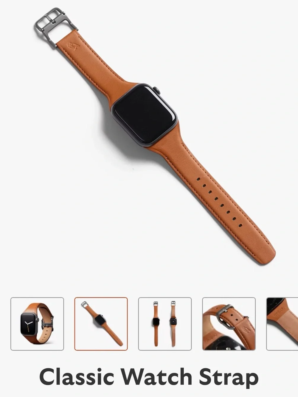 Bellroy Classic Watch Strap - Brown & Tan Leather